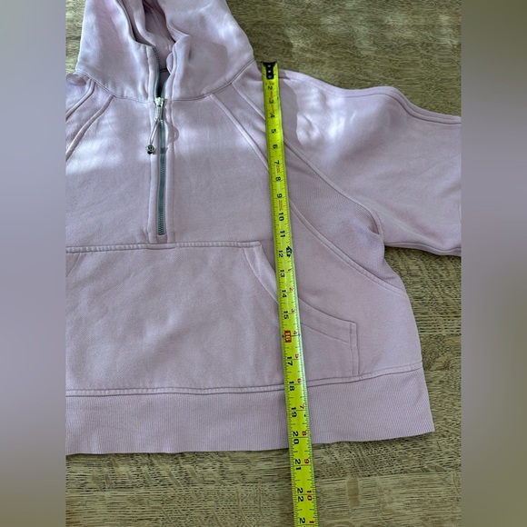 Lululemon Dusty Rose Pink Purple Scuba 1/2 Cup Hoodie Sweatshirt M/L - Picture 11 of 16